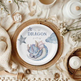 Fairytale Dreamy Dragon Baby Dusche Pappteller