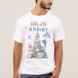 Fairytale Dreamy Dragon Blue Knight Baby Dusche T-Shirt