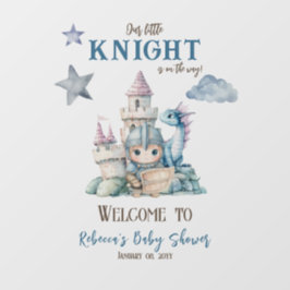 Fairytale Dreamy Dragon Knight Baby Dusche Willkom Fensteraufkleber