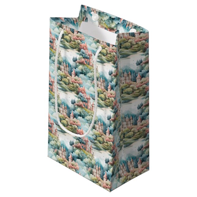 Fairytale Fairyland Burgen von Bellinzona Kleine Geschenktüte (Vorderseite Schrägansicht)