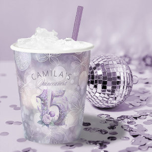 Fairytale Floral 15 Quinceanera ID1030 Pappbecher