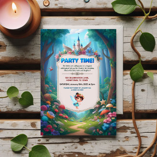 Fairytale Forest Birthday Einladung