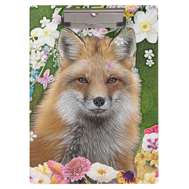 Fairytale Fox im Bereich der Blume Klemmbrett (Vorderseite)