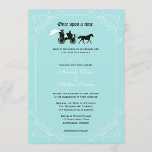 Fairytale Horse et Carriage Mariage Invitations