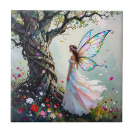 Fairytale Inspired Fairy and Whimsical Tree Fliese