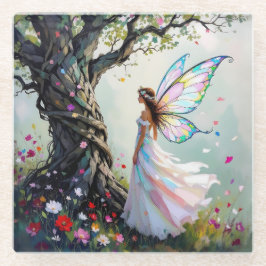 Fairytale Inspired Fairy and Whimsical Tree Glasuntersetzer