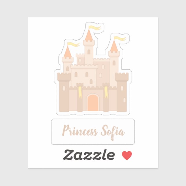 Fairytale Mittelalterliche Burg Aufkleber (Blatt)