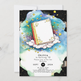 Fairytale Pastel Storybook Geburtstag Einladung