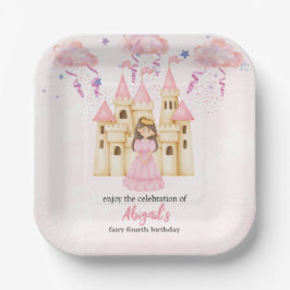 Fairytale Pink Castle Princess All Ages Birthday Pappteller