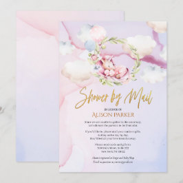 Fairytale Pink Unicorn | Kinderdusche per Post Einladung