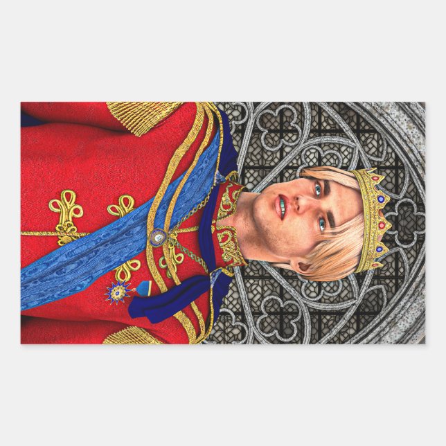 Fairytale Prince Rechteckiger Aufkleber (Vorderseite)