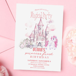 Fairytale Princess Birthday Party Einladung