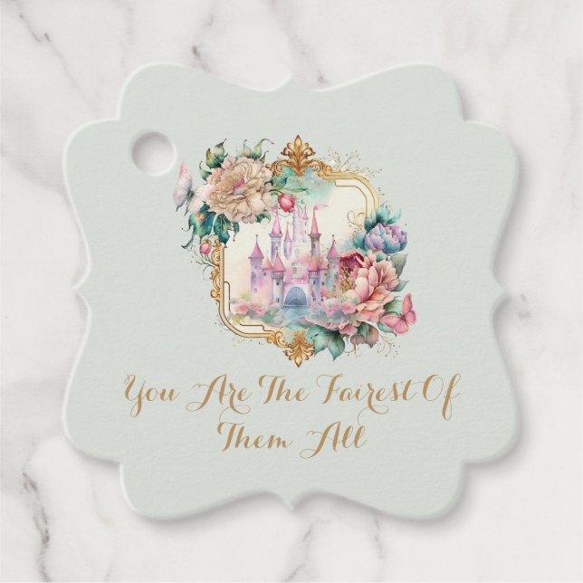 Fairytale Princess Burg Geschenkanhänger (Vorderseite)