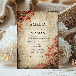 Fairytale Red Roses Faire-part de mariage