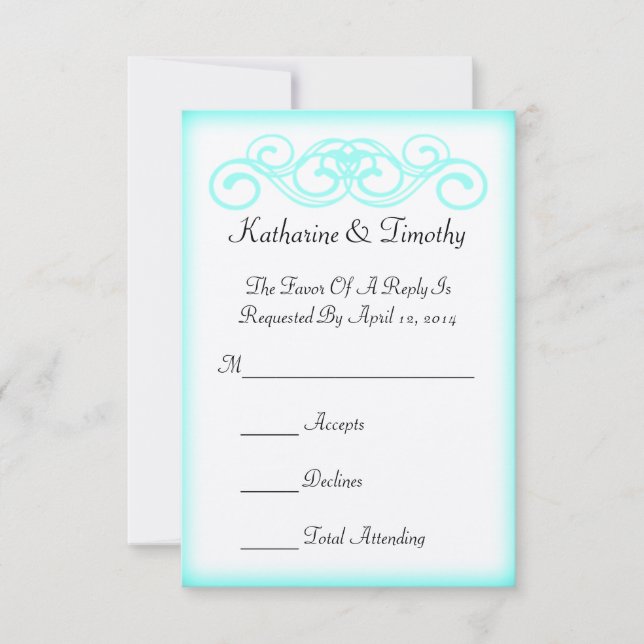 Fairytale Scroll Wedding RSVP (Vorderseite)