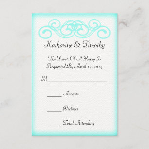 Fairytale Scroll Wedding RSVP Karte