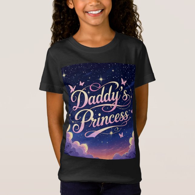 Fairytale Stars Daddys Prinzessin T-Shirt (Vorderseite)