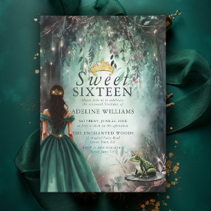 Fairytale Süße der verzauberten Waldprinzessin 16 Einladung