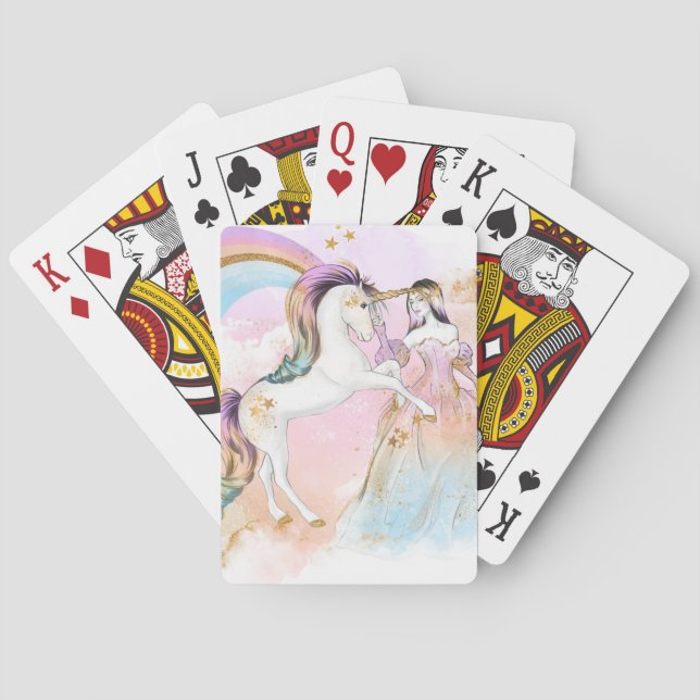 Fairytale Unicorn Fantasy Spielkarten (Rückseite)