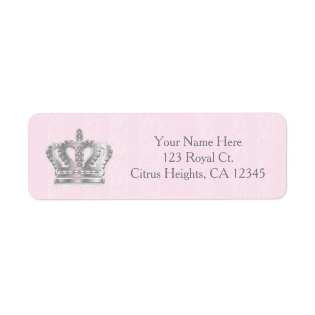 Fairytale Vintag rosa Princess-Adressenaufschrift (Vorne)
