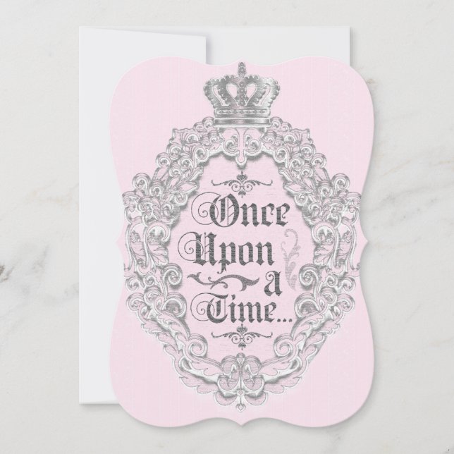 Fairytale Vintag Storybook Princess Einladung (Vorderseite)