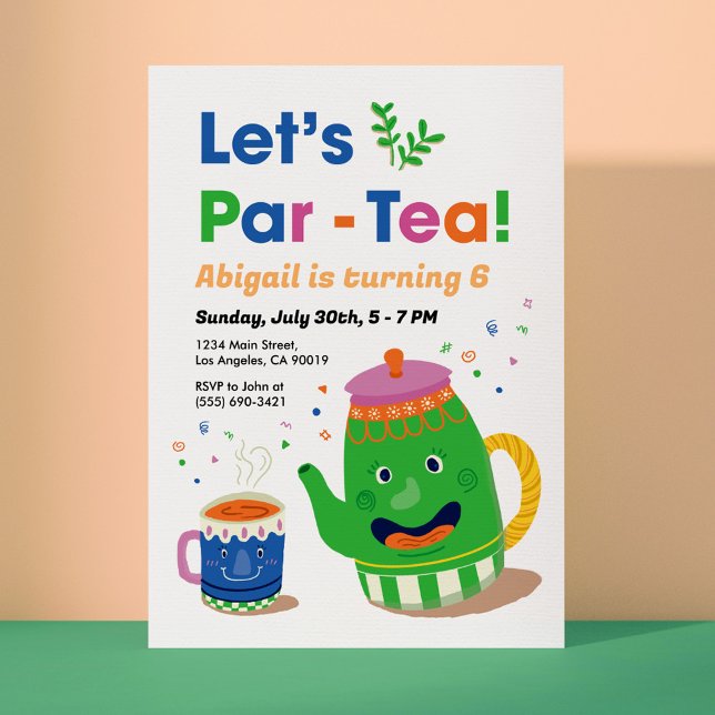 Faisons du Par-Tea ! Invitation d'anniversaire (Créateur téléchargé)