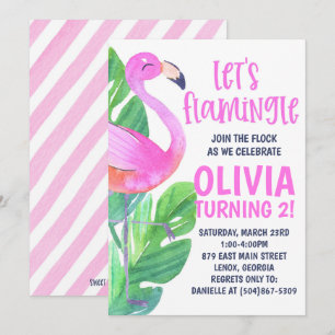 Faisons Flamingle ! Invitation pour une fête d'ann