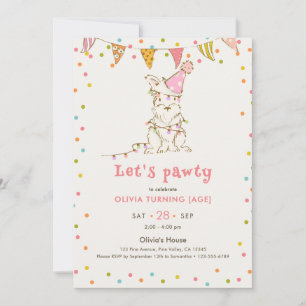 Faisons la Fête Invitation Anniversaire Fille Thèm