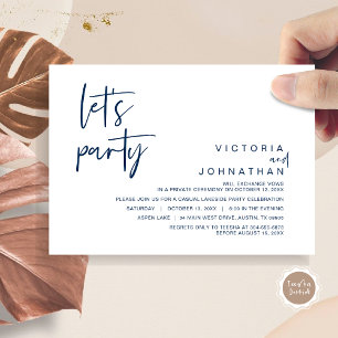 Faisons la fête, invitation de mariage en fuite