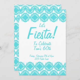 Faisons la Fête ! Invitation personnalisable bleue