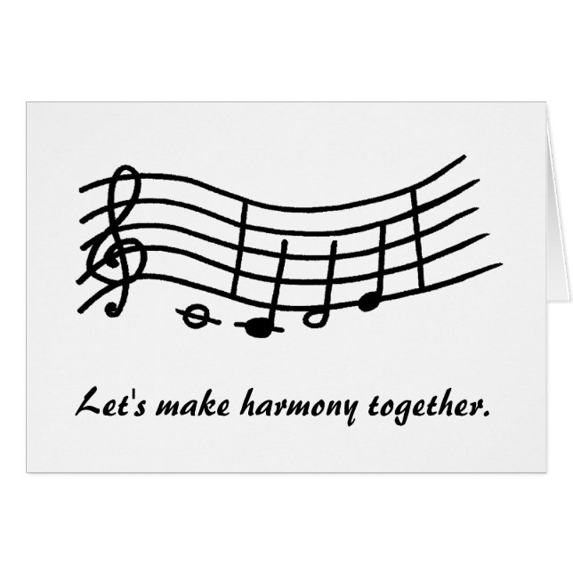 Faisons l'harmonie ensemble Carte de proposition d (Devant horizontal)
