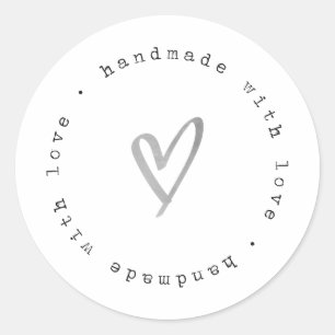 Fait à la main avec des autocollants d'amour