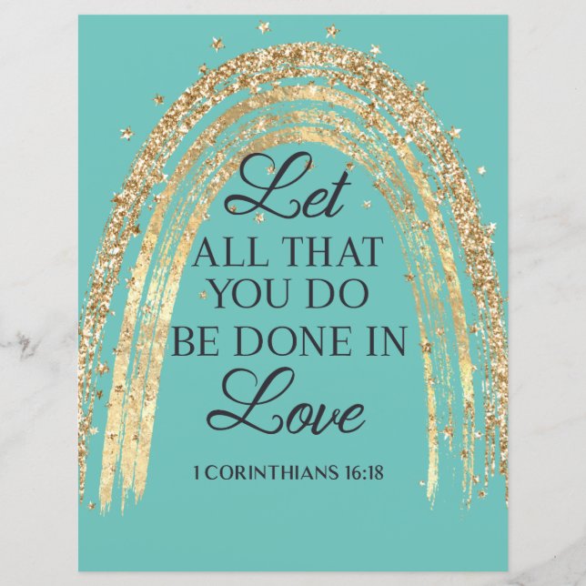 Fait Dans L'Amour Gold Rainbow Papier à Retard (Devant)