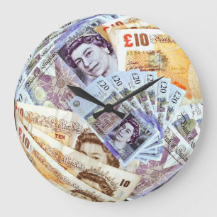 Fait d'argent ~ £ Horloge