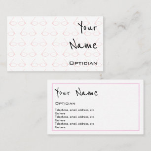 "Fait écho" des cartes de visite d'opticien