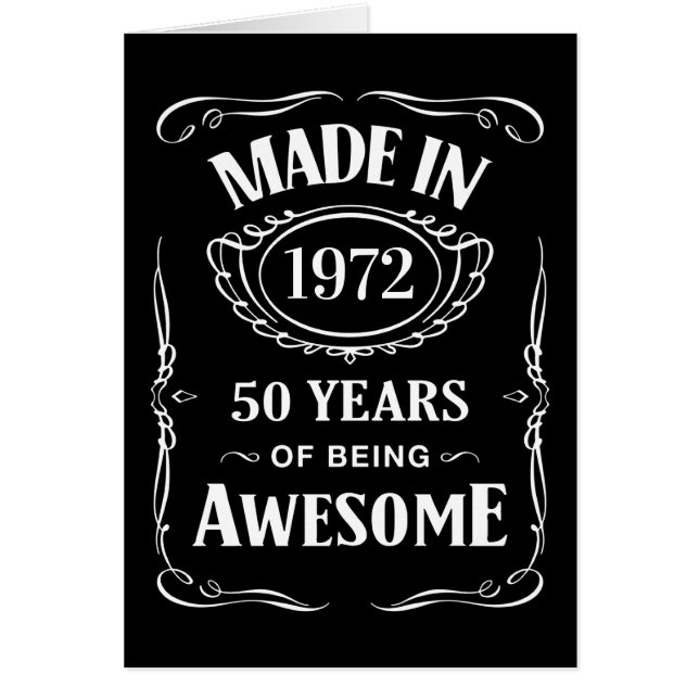 Fait en 1972 50 ans d'être génial anniversaire 202 (Devant)