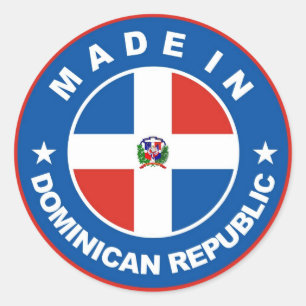 fait en république dominicaine drapeau étiquette r