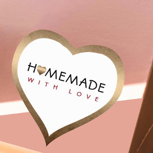 Fait Maison Avec Amour Bronze Étiquette En Forme D