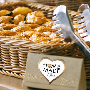 Fait Maison Avec Amour Bronze Étiquette En Forme D