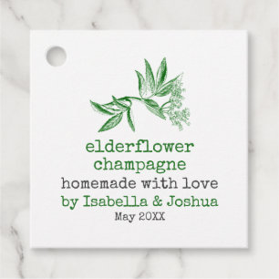 Fait maison avec amour étiquette Elderflower Chanp