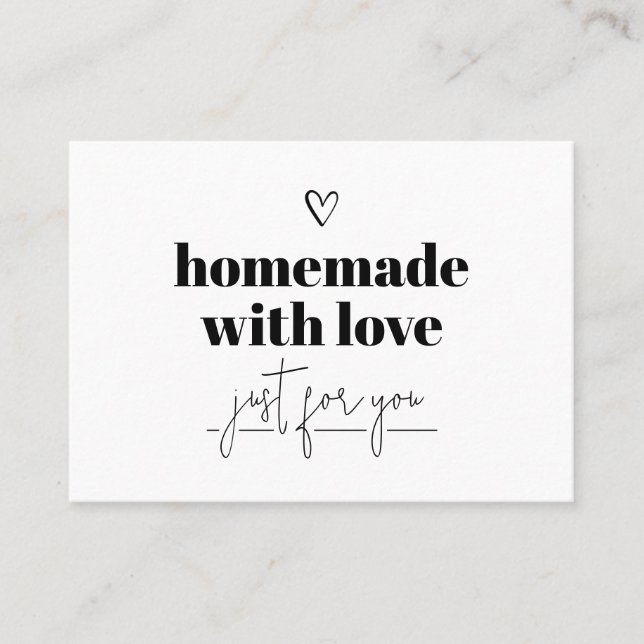 Fait Maison Avec Carte de remerciements D'Amour (Devant)