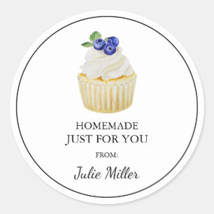 Fait maison juste pour vous cupcakes étiquette
