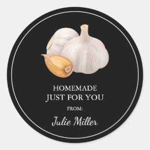 Fait maison juste pour vous étiquette ail