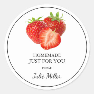 Fait maison juste pour vous étiquette fraise