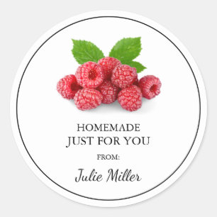 Fait maison juste pour vous étiquette framboise