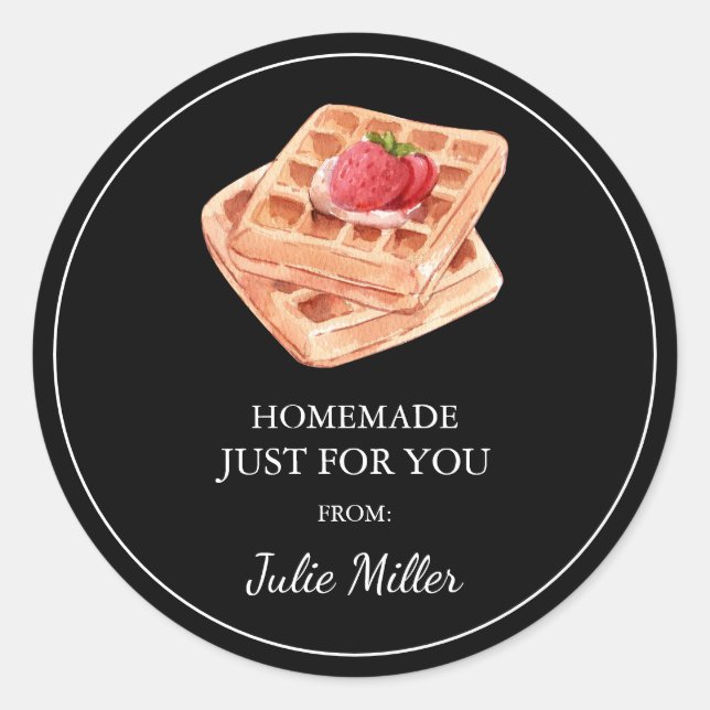 Fait maison juste pour vous gaufre étiquette (Devant)