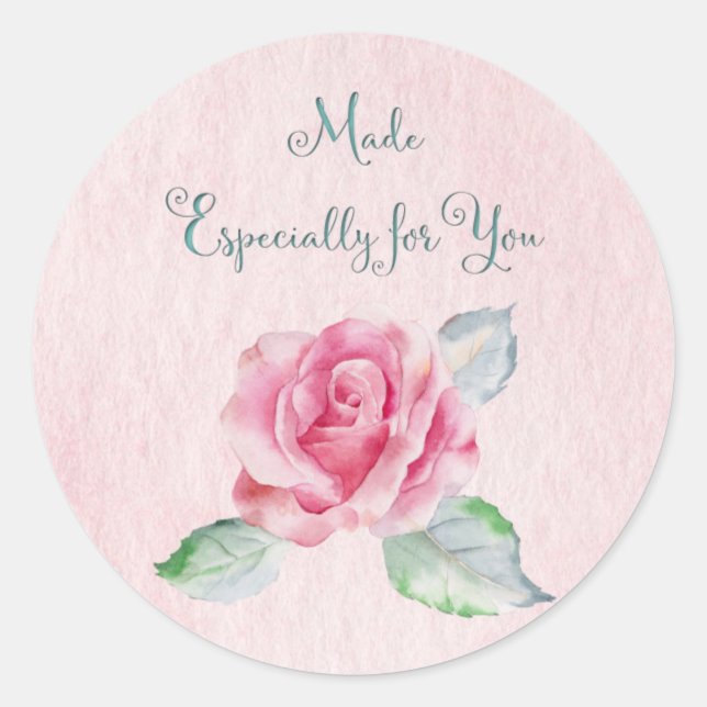 Fait spécialement pour vous Stickers Rose (Devant)