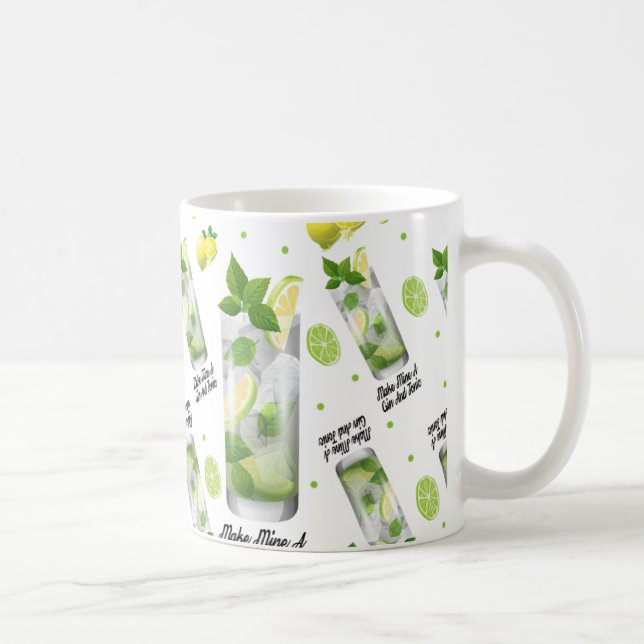 Faites à les miens un genièvre et un tonique tasse (Droite)