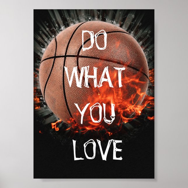 Faites ce que vous aimez Poster de basket-ball (Devant)