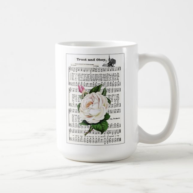 Faites confiance et obéissez à la tasse blanche (Droite)